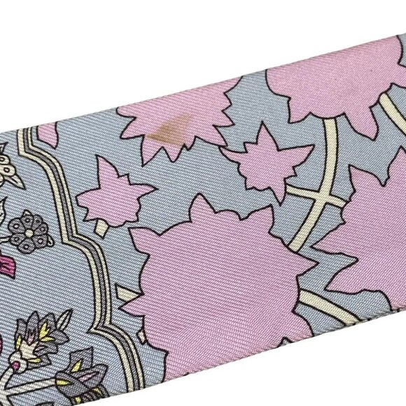 Auth HERMES Twilly - Light Blue Light Purple Multi Scarf - Picture 6 of 7